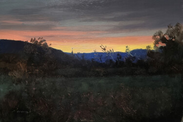 Peinture intitulée "Fin de Journée (Val…" par Pascal Giroud, Œuvre d'art originale, Huile
