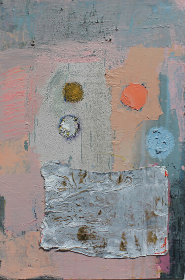 Painting titled "Morning in the city" by Sergiy Dekalyuk, Original Artwork, Oil Mounted on Cardboard