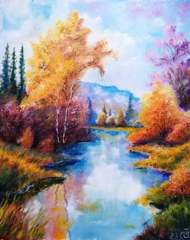 제목이 "Painting "Reflectio…"인 미술작품 Sergiy Tsymbalov로, 원작, 기름