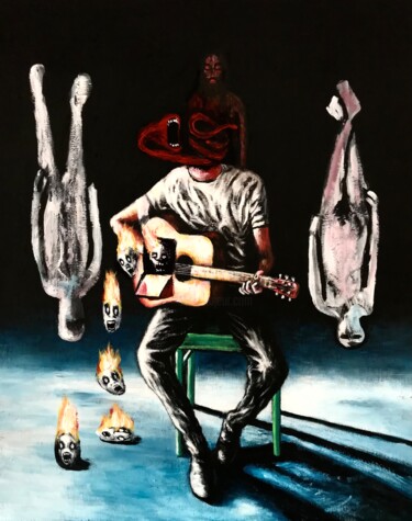 The musician 绘画 标题为“The musician” 由Vaxo Lang, 原创艺术品, 丙烯