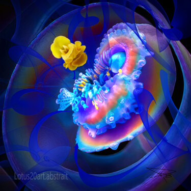 MY Calceolaria uniflora Arts numériques intitulée "MY Calceolaria unif…" par Lotus20artabstrait, Œuvre d'art originale, Travail numérique 2D
