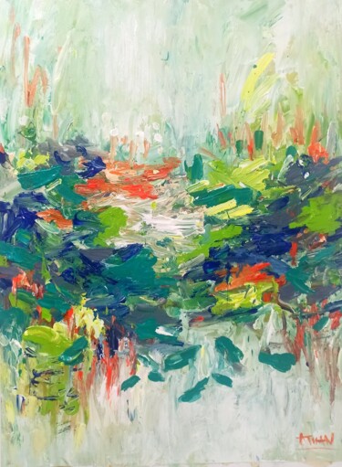 绘画 标题为“Water lily, Flower…” 由Anh  Tuan Le, 原创艺术品, 丙烯