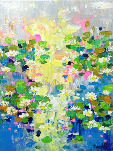 Water lily, Flower of purity 9 绘画 标题为“Water lily, Flower…” 由Anh Tuan Le, 原创艺术品, 丙烯