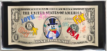 雕塑 标题为“Picsou Dollar” 由Shelby, 原创艺术品, 铝 安装在木质担架架上