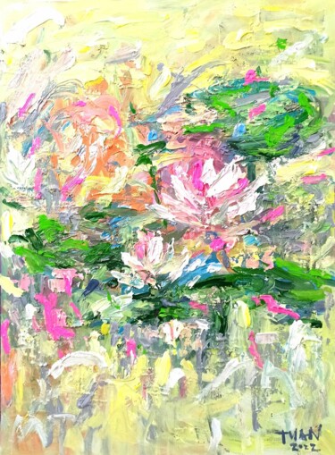 Water lily, Flower of purity 11 绘画 标题为“Water lily, Flower…” 由Anh Tuan Le, 原创艺术品, 丙烯