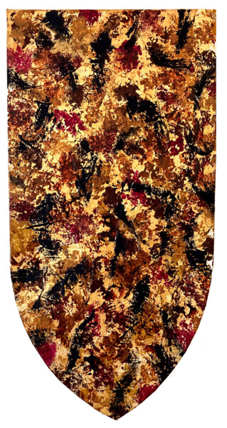 Peinture intitulée "Ecus" par Yvan Bruyère, Œuvre d'art originale, Acrylique