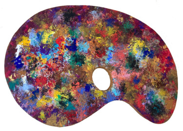 Peinture intitulée "Palette" par Yvan Bruyère, Œuvre d'art originale, Acrylique