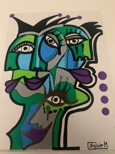 Peinture intitulée "Peinture contempora…" par Sylvie Mercadier Cougoule, Œuvre d'art originale, Acrylique