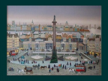Peinture intitulée "TRAFALGAR SQUARE" par Bernard Ambielle, Œuvre d'art originale, Huile