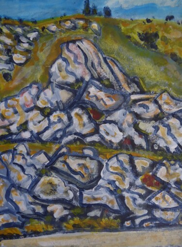 Pintura intitulada "Paysage de La Salet…" por Nicolas Cavuoto, Obras de arte originais, Óleo Montado em Armação em madeira