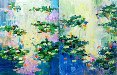 绘画 标题为“Water lily, Flower…” 由Anh  Tuan Le, 原创艺术品, 丙烯