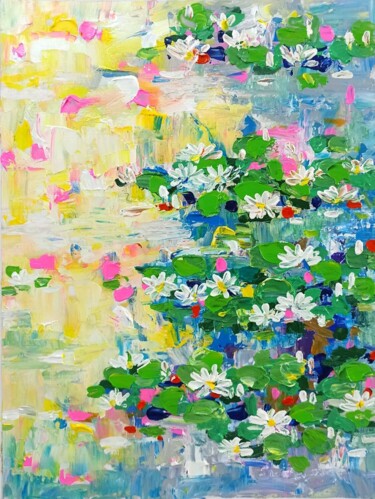 绘画 标题为“Water lily, Flower…” 由Anh  Tuan Le, 原创艺术品, 丙烯