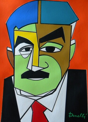 Malarstwo zatytułowany „Fernand Léger” autorstwa Gabriele Donelli, Oryginalna praca, Akryl