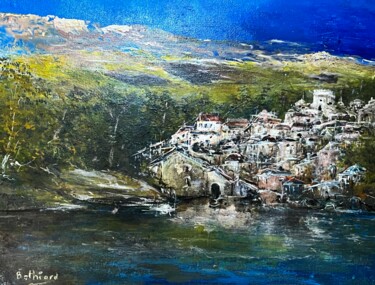 Painting titled "Havre de paix" by Daniel Bathiard, Original Artwork, Oil