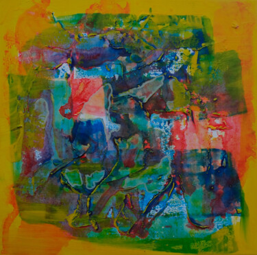 Peinture intitulée "monde onirique 2" par Jean Luc Millogo, Œuvre d'art originale, Acrylique
