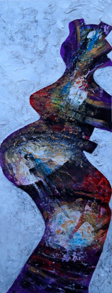 Peinture intitulée "Porteuse de vie" par Jean Luc Millogo, Œuvre d'art originale, Acrylique Monté sur Châssis en bois