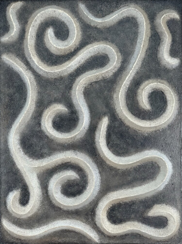 Painting titled "Disconnected" by Mk Long, Original Artwork, Acrylic Mounted on Wood Stretcher frame
