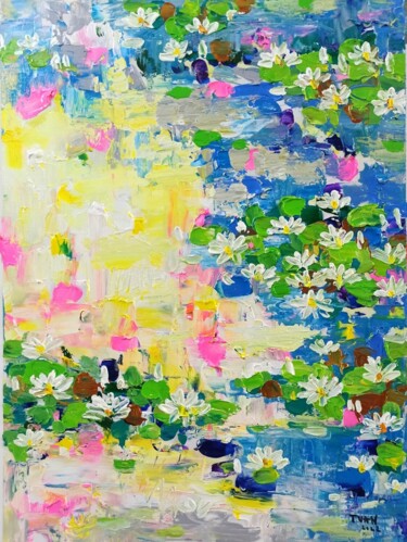 绘画 标题为“Water lily, Flower…” 由Anh  Tuan Le, 原创艺术品, 丙烯