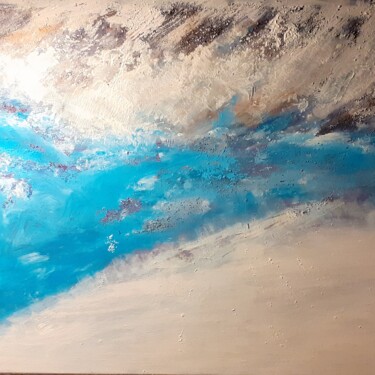 Peinture intitulée "La crique" par Veronique Charpail, Œuvre d'art originale, Acrylique