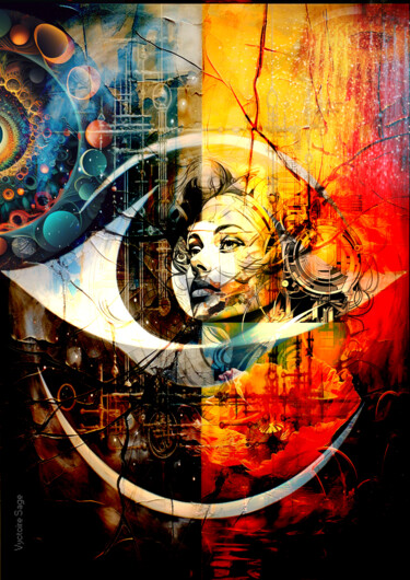 Arts numériques intitulée "Incandescence" par Vyctoire Sage, Œuvre d'art originale, Collage numérique