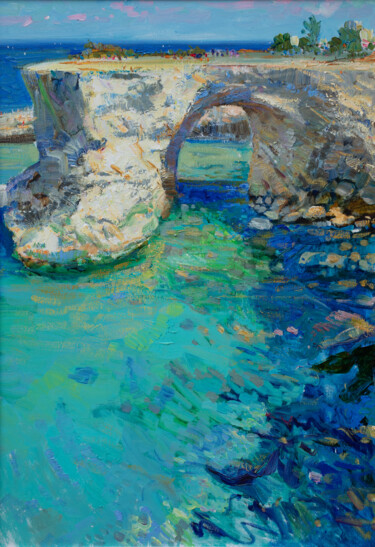 Painting titled ""Torre Sant Andrea"" by Khanlar Asadullayev, Original Artwork, Oil