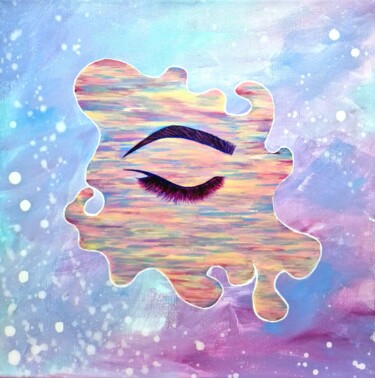 绘画 标题为“Dream. Colorful sur…” 由Olya Enina, 原创艺术品, 丙烯 安装在木质担架架上
