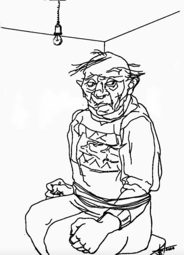 Рисунок под названием "Валютчик Никонор" - Tatyana Zakharova, Подлинное произведение искусства, Чернила