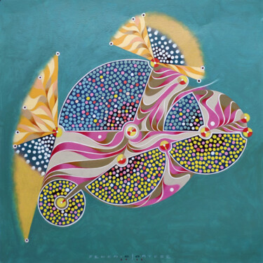 Painting titled "Constellation numbe…" by Federico Cortese, Original Artwork, Oil