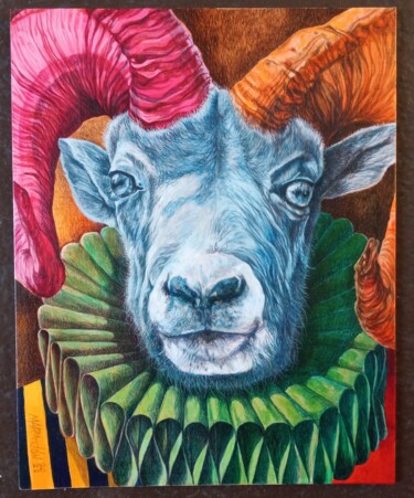 Pintura titulada "From the Puppets se…" por Orestes Barrios Maranon, Obra de arte original, Acrílico