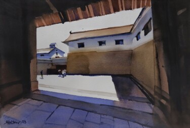 Painting titled "Sun shines on prese…" by Prashant Prabhu, Original Artwork, Watercolor