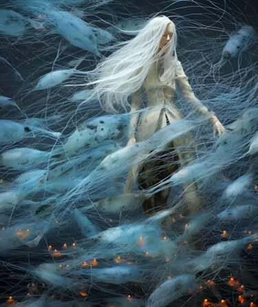 Subconscious Sea III 数字艺术 标题为“Subconscious Sea III” 由Sabine Glardon, 原创艺术品, AI生成的图像
