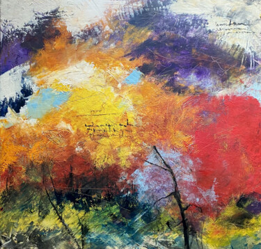Pittura intitolato "Senza rumori intorno" da Yūrei, Opera d'arte originale, Olio