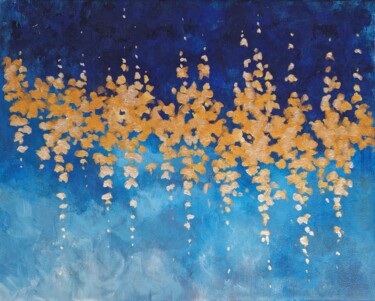 Malerei mit dem Titel "Blue and gold (1)" von Tatiana Karchevskaya, Original-Kunstwerk, Acryl