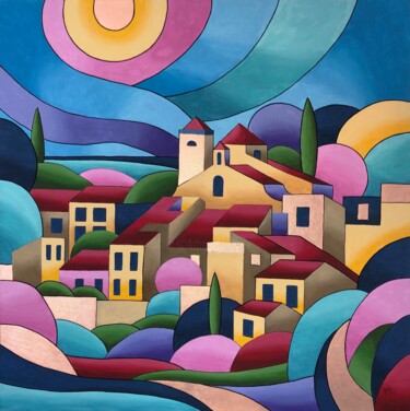 Peinture intitulée "Céret" par Isabelle Gilly, Œuvre d'art originale, Acrylique Monté sur Châssis en bois
