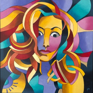 Peinture intitulée "Charlotte" par Isabelle Gilly, Œuvre d'art originale, Acrylique Monté sur Châssis en bois