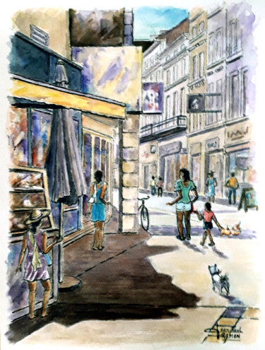 Peinture intitulée "Youpi!" par Jean-Paul Ramon, Œuvre d'art originale, Aquarelle