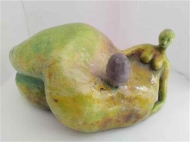 Sculpture titled "Poterie 18" by Eric Bouquet, Original Artwork, Clay