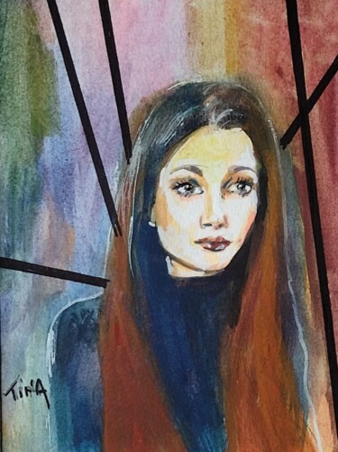 Peinture intitulée "Rubis" par Martine Banacer, Œuvre d'art originale, Aquarelle