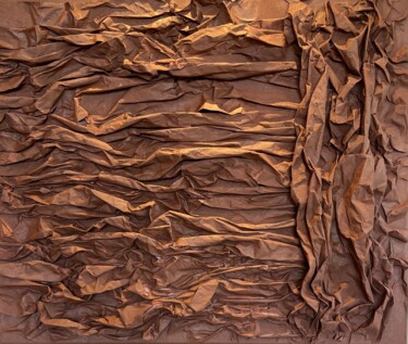 Schilderij getiteld "rouille 104" door Louis Spens, Origineel Kunstwerk, Papier Gemonteerd op Frame voor houten brancard