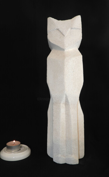 "Le chat égyptien" başlıklı Heykel Brigitte Dumont tarafından, Orijinal sanat, Beton