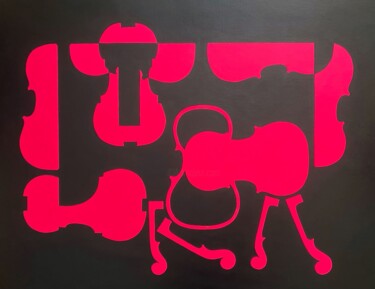 绘画 标题为“Scomposizione music…” 由Migdal, 原创艺术品, 丙烯 安装在木质担架架上