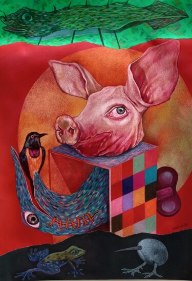 绘画 标题为“From the toys serie…” 由Orestes Barrios Maranon, 原创艺术品, 丙烯