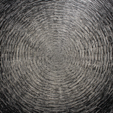 Painting titled "Éclat noir blanc." by Jonathan Pradillon, Original Artwork, Acrylic Mounted on Wood Stretcher frame