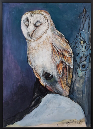 "wisdom sphere" başlıklı Tablo Merve Gürlek tarafından, Orijinal sanat, Petrol