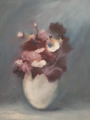 Painting titled "still life" by Louisa Mebarki, Original Artwork, Oil