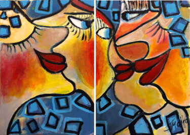 Peinture intitulée ""All you need is Lo…" par Malka Tsentsiper, Œuvre d'art originale, Acrylique