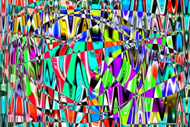 Arts numériques intitulée "Arlequin world" par Gaudi .C, Œuvre d'art originale, Travail numérique 2D