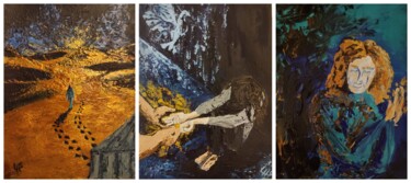 Peinture intitulée "Trinité spirituelle" par Lehms, Œuvre d'art originale, Acrylique