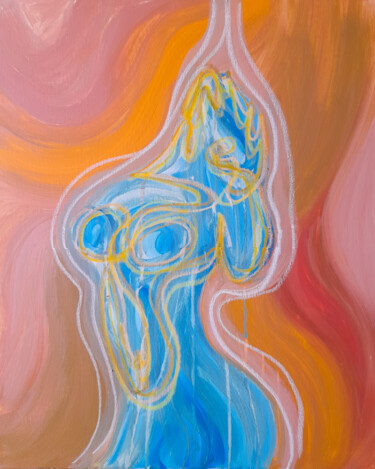 Aphrodite Peinture intitulée "Aphrodite" par Camille Groll, Œuvre d'art originale, Acrylique Monté sur Châssis en bois