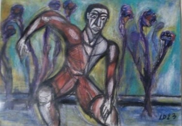 图画 标题为“le danseur” 由Laudu, 原创艺术品, 铅笔